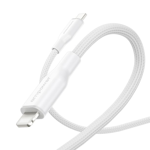 EMPOWER Racing 60W USB-C to Lightning Cable 1.2M SilverWhite