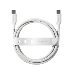 EMPOWER Racing 60W USB-C to USB-C Cable 1.2M Silver White