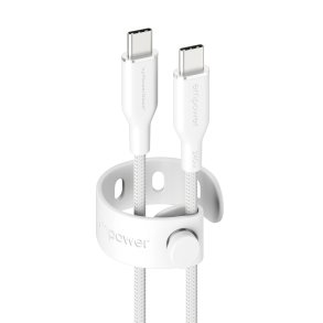 EMPOWER Racing 240W USB-C to USB-C Cable 2M, Silver White