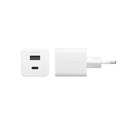 EMPOWER Turbo 35W Charger USB-C + USB-A EU, Silver White