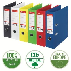 Brevordner No1 POB CO&sup2;-komp A4 75mm sort