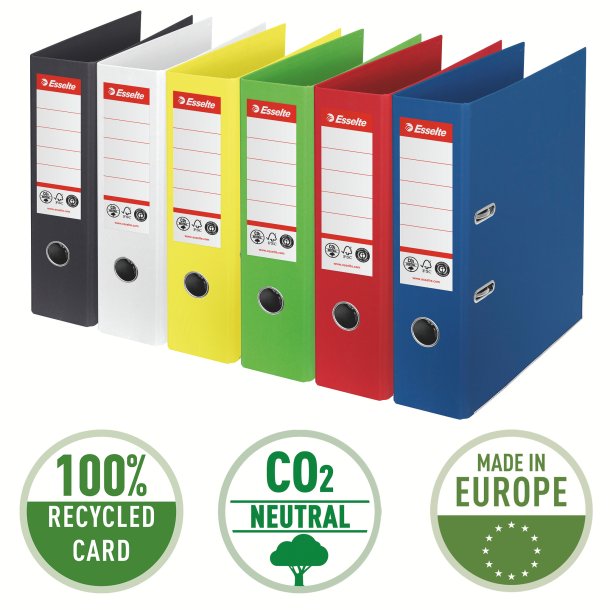 Brevordner No1 POB CO&sup2;-komp A4 75mm sort