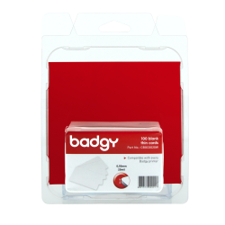 Badgy blank white 0,50mm thick cards (100)