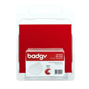 Badgy blank white 0,50mm thick cards (100)