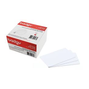 Badgy blank white 0,76mm thick paper cards (100)