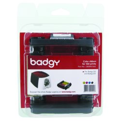 Badgy YMCKO color ribbon 100 prints on roll