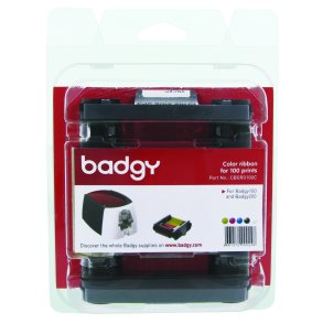 Badgy YMCKO color ribbon 100 prints on roll