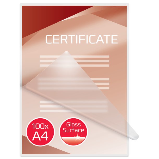 GBC Lamineringslomme 125my A4 (100)