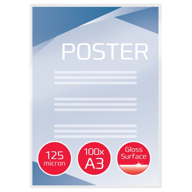 GBC Lamineringslomme 125my A3 (100)