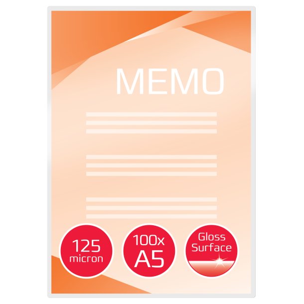 GBC Lamineringslomme 125my A5 (100)