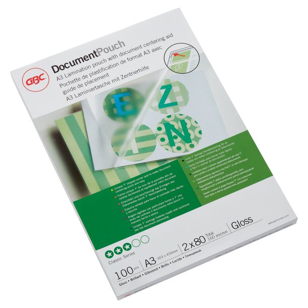 GBC Lamineringslomme 80my A3 (100)