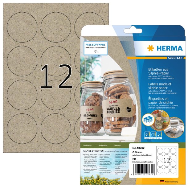 Herma etiket Silphie 60 kraftpapir (240)