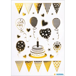 Herma stickers Creative fdselsdag guld foil (1)