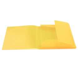 Herma 3-klap elastikmappe PP A4 transp gul