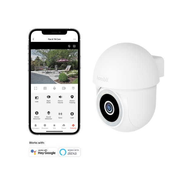 Smart Pan &amp; Tilt Cam (indoor/outdoor), White