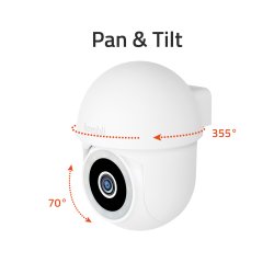 Smart Pan &amp; Tilt Cam (indoor/outdoor), White