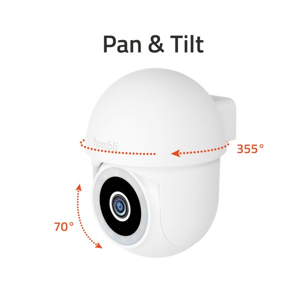 Smart Pan &amp; Tilt Cam (indoor/outdoor), White