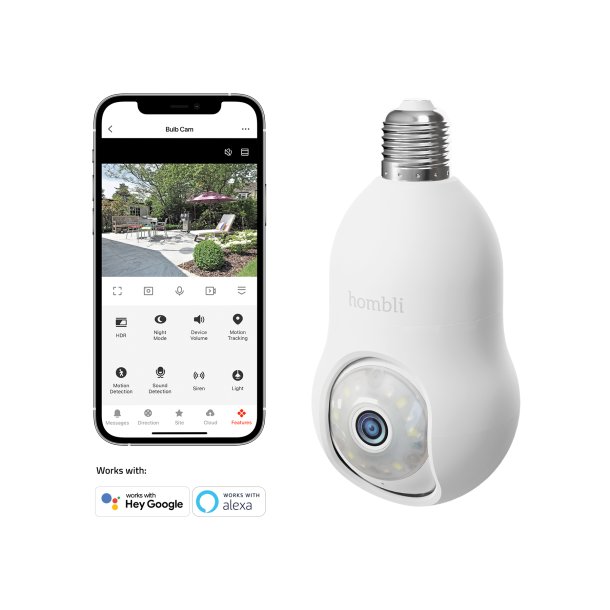 Hombli Smart Bulb Cam, White