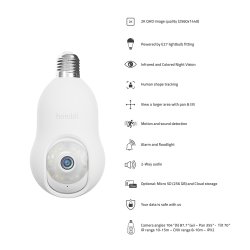 Hombli Smart Bulb Cam, White