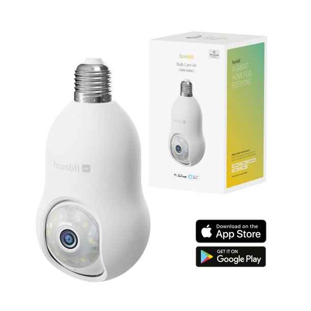 Hombli Smart Bulb Cam 4K, White  