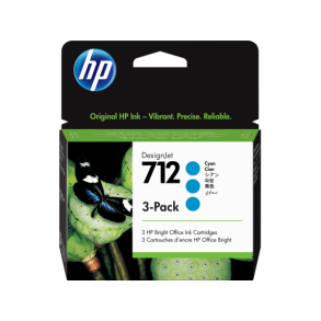 HP 712 29ml&nbsp;Cyan DesignJet Ink Cartridge (3)
