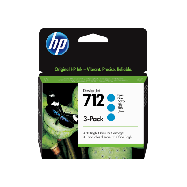 HP 712 29ml&nbsp;Cyan DesignJet Ink Cartridge (3)