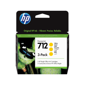 HP 712 29ml&nbsp;Yellow DesignJet Ink Cartridge (3)