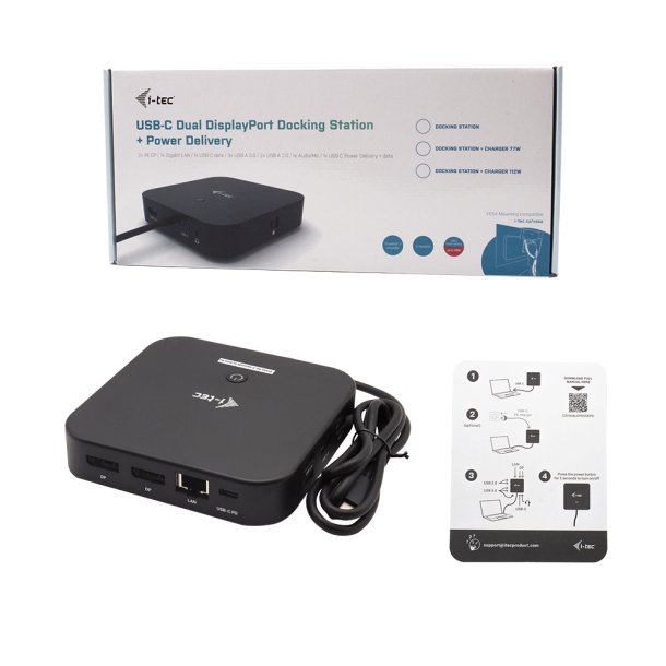USB-C dual dock 2xDP 5xUSB-A 1xUSB-C GLAN 100W PD