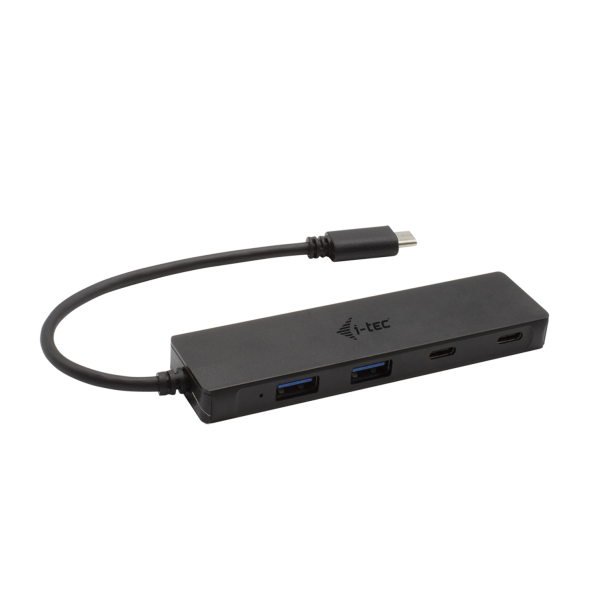 USB-C hub 2xUSB-C 2xUSB-A 3.0 metal 19cm cable passive