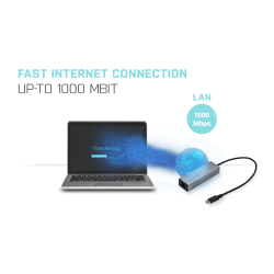 USB-C GLAN ethernet adapter metal 28cm cable