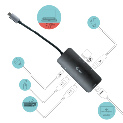 USB-C trav dock HDMI 3xUSB-A 1xUSB-C PD 100W SD