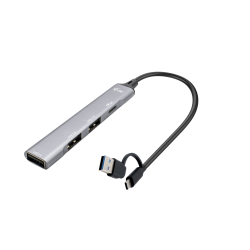 USB-A/USB-C Metal HUB 1x USB-C 3.1+3x USB 2.0
