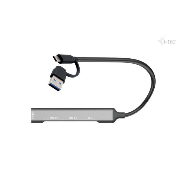 USB-A/USB-C Metal HUB 1x USB-C 3.1+3x USB 2.0