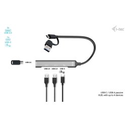 USB-A/USB-C Metal HUB 1x USB-C 3.1+3x USB 2.0
