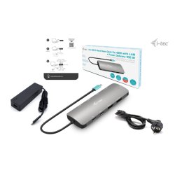 USB-C Metal Nano 2xHDMI Docking Station, PD 100W + PSU 100W