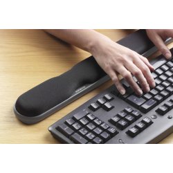 Kensington Keyb h�ndledsst�tte Gel h�jd.justerbar, Sort