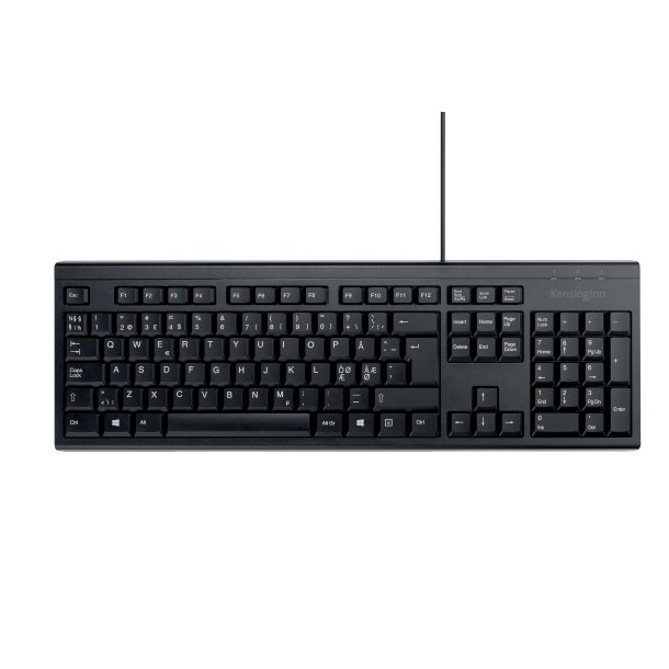 Kensington EQ Keyb. KB100S m/kabel (Nordic)