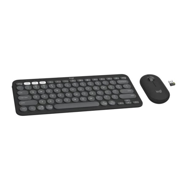 Pebble 2 Combo Wireless Keyb/Mouse, Tonal Graphite (Nordic)
