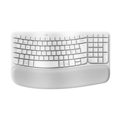 Wave Keys wireless ergonomic keyboard, Off-white (Nordic)