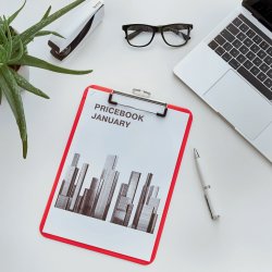 Clipboard WOW uden forside A4 r�d