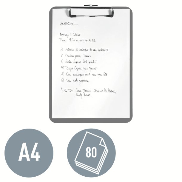 Clipboard WOW uden forside A4 r�d