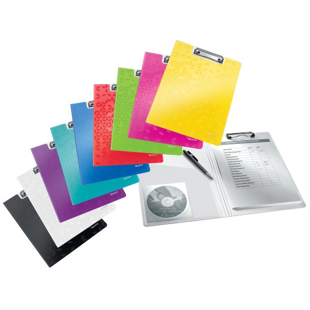 Clipboard WOW med forside A4 r�d