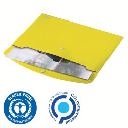 Dokumentmappe recycle PP A4 gul