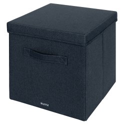 Opbevaringsboks i stof L gr� (2)