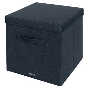 Opbevaringsboks i stof L gr� (2)