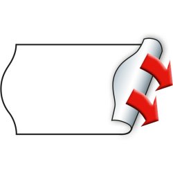 METO etiket perm 22x12 hvid (12rl/1000)