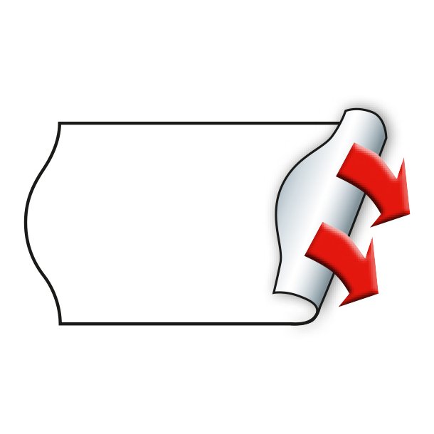 METO etiket perm 22x12 hvid (12rl/1000)