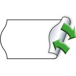 METO etiket aftag 26x12 hvid (12rl/1000)