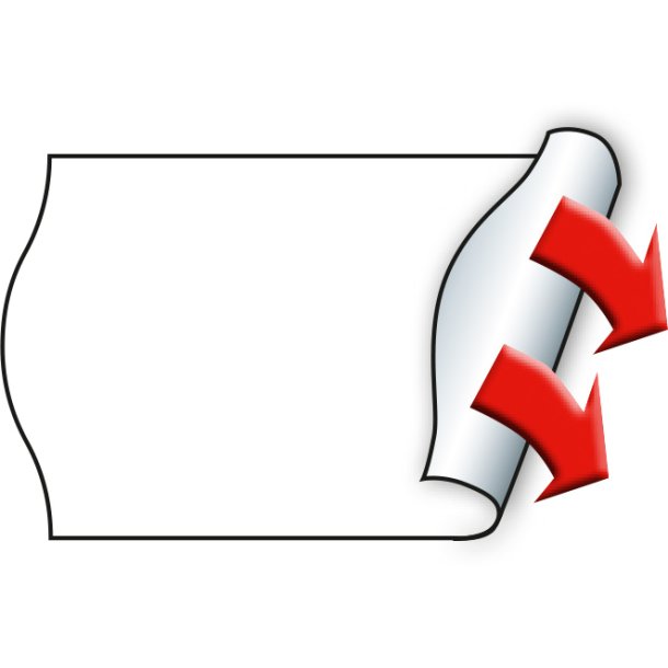 METO etiket perm 26x12 hvid (12rl/1000)