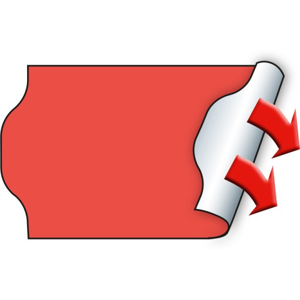 METO etiket perm 26x16 neonr�d (12rl/1000)